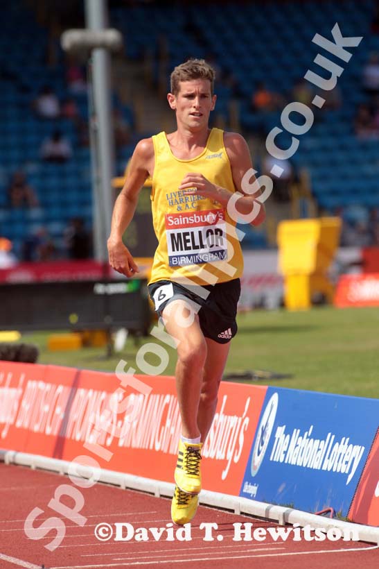 Jonny Mellor 5000 metres at the Sainsbury's British Championships, Birmingham.